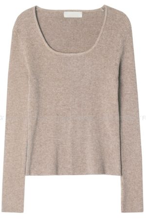 Lemay Square-Neck Ribbed Knit T-Shirt - Korean Style Essential for Layering, Perfect for Y2K and 90s Fashion Lovers