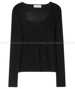Lemay Square-Neck Ribbed Knit T-Shirt - Korean Style Essential for Layering, Perfect for Y2K and 90s Fashion Lovers