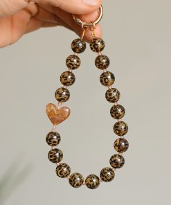Leopard Print Phone Chain Pendant Lanyard Wrist Strap for Women - Stylish Mobile Phone Accessory & Creative Jewelry Charm
