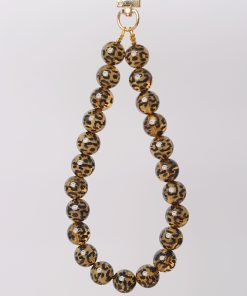 Leopard Print Phone Chain Pendant Lanyard Wrist Strap for Women - Stylish Mobile Phone Accessory & Creative Jewelry Charm
