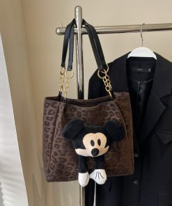 Leopard Print Tote Bag for Women - Spring Summer 2025 Retro Shoulder Bag, High-End Versatile Commuter & Travel Bag