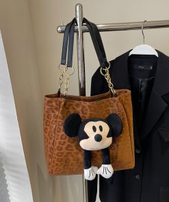 Leopard Print Tote Bag for Women - Spring Summer 2025 Retro Shoulder Bag, High-End Versatile Commuter & Travel Bag