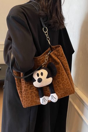Leopard Print Tote Bag for Women - Spring Summer 2025 Retro Shoulder Bag, High-End Versatile Commuter & Travel Bag
