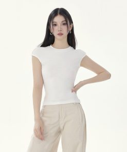 Letter Embroidery American Style Short Sleeve T-Shirt for Women - Slim Fit Flattering Summer Top - Versatile Casual Wear