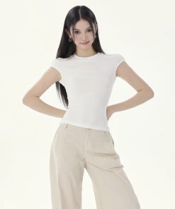 Letter Embroidery American Style Short Sleeve T-Shirt for Women - Slim Fit Flattering Summer Top - Versatile Casual Wear