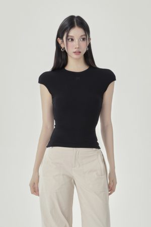 Letter Embroidery American Style Short Sleeve T-Shirt for Women - Slim Fit Flattering Summer Top - Versatile Casual Wear