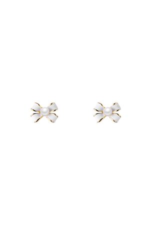 Light Luxury Bowknot Pearl Ear Clips for Women - No Ear Holes, Retro Minimalist Design for Y2K and High-End Fashion Looks