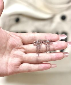 Light Luxury Butterfly Knot Tassel Earrings - High-End Design Ear Studs for Gentle Temperament and Versatile Style