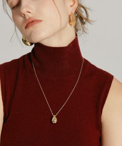 Light Luxury Concave-Convex Half-Circle Shiny Earrings - Exaggerated Minimalist Women's C-Shaped Ear Hoops in European and American Style