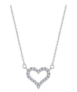 Light Luxury Heart-Shaped Hollow Necklace for Women - Minimalist Clavicle Chain, Korean & Japanese Design, Elegant Fashion Accessory