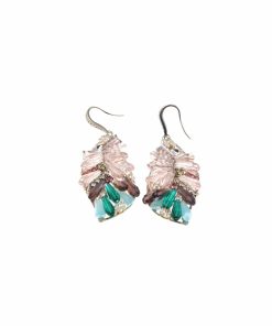 Light Luxury High-End Elegant Irregular Leaf Earrings with Artificial Crystal - Trendy Statement Jewelry Accessories