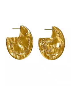 Light Luxury Irregular Geometric Alloy Ear Studs - European and American Fashion Earring Set for Trendy Style