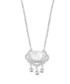 Light Luxury Peace Lock Pendant Necklace for Women - Trendy Collarbone Chain Accessory, 2025 Fashion Statement