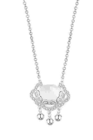 Light Luxury Peace Lock Pendant Necklace for Women - Trendy Collarbone Chain Accessory, 2025 Fashion Statement