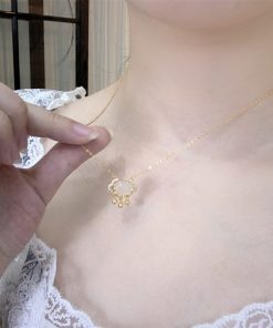 Light Luxury Peace Lock Pendant Necklace for Women - Trendy Collarbone Chain Accessory, 2025 Fashion Statement