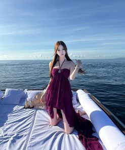 Light Luxury Spaghetti Strap Dress Set for Women â€“ Fatal Woman Two-Piece Design, Elegant Evening Wear, Chic Fashion Statement