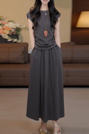 Light Luxury Summer French Minimalist High-Quality Top and Skirt Set - Sweet Gentle Style for 2025