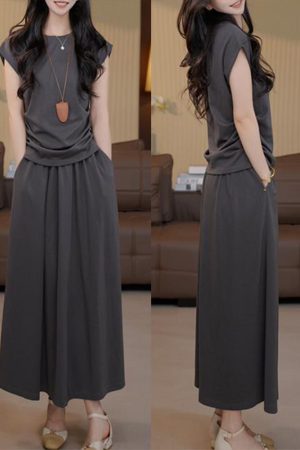 Light Luxury Summer French Minimalist High-Quality Top and Skirt Set - Sweet Gentle Style for 2025