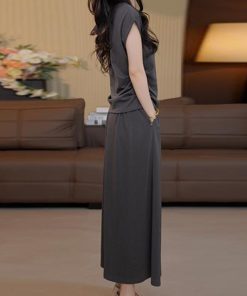 Light Luxury Summer Minimalist French Style High-Quality Top and Skirt Set - Sweet Gentle Fashion for 2025