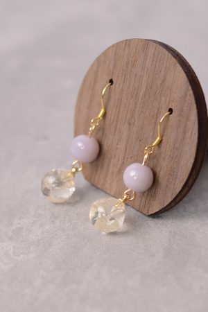 Light Purple Translucent Acrylic Long Earrings - Delicate Spring/Summer Design, Anti-Allergic, Fresh Artistic Style for Girls