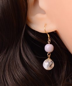 Light Purple Translucent Acrylic Long Earrings - Delicate Spring/Summer Design, Anti-Allergic, Fresh Artistic Style for Girls