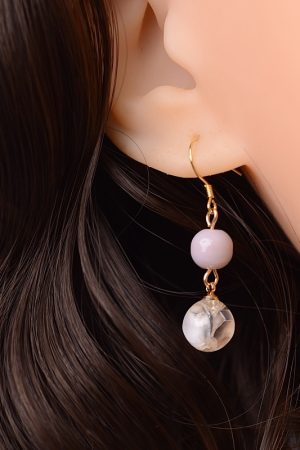 Light Purple Translucent Acrylic Long Earrings - Delicate Spring/Summer Design, Anti-Allergic, Fresh Artistic Style for Girls