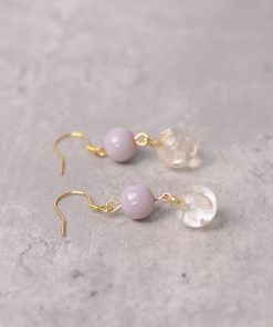 Light Purple Translucent Acrylic Long Earrings - Delicate Spring/Summer Design, Anti-Allergic, Fresh Artistic Style for Girls