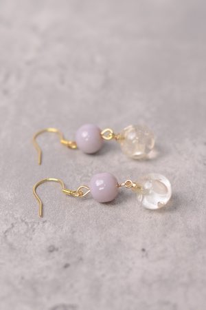 Light Purple Translucent Acrylic Long Earrings - Delicate Spring/Summer Design, Anti-Allergic, Fresh Artistic Style for Girls