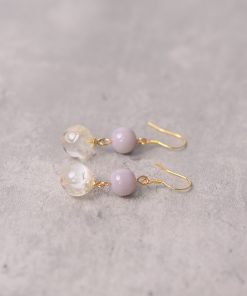 Light Purple Translucent Acrylic Long Earrings - Delicate Spring/Summer Design, Anti-Allergic, Fresh Artistic Style for Girls