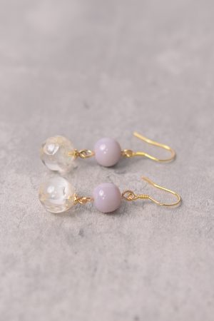 Light Purple Translucent Acrylic Long Earrings - Delicate Spring/Summer Design, Anti-Allergic, Fresh Artistic Style for Girls