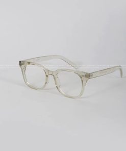 Light Yellow Clear White Tea Frame Glasses, Fashionable Korean Style Eyewear for Effortless Chic Looks Without Makeup