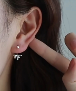 Lightweight Ballet-Style Ribbon Bow Stud Earrings for Women - Luxury High-End Sweet Ear Accessories 2025 Trendy Fashion