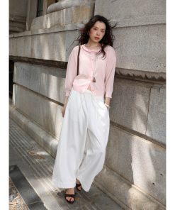 Lightweight Breathable Soft Denim Balloon Pants - Tencel Cotton Blend, Elastic Waistband, Perfect for Summer Casual Style