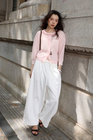 Lightweight Breathable Soft Denim Balloon Pants - Tencel Cotton Blend, Elastic Waistband, Perfect for Summer Casual Style