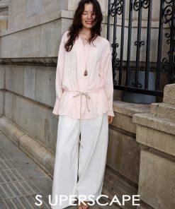 Lightweight Breathable Soft Denim Balloon Pants - Tencel Cotton Blend, Elastic Waistband, Perfect for Summer Casual Style