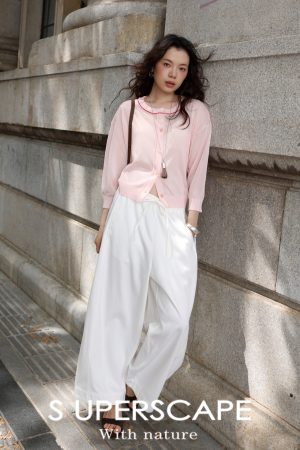 Lightweight Breathable Soft Denim Balloon Pants - Tencel Cotton Blend, Elastic Waistband, Perfect for Summer Casual Style