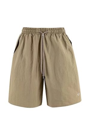 Lightweight Breathable Sports Shorts for Men and Women - Japanese City Boy Embroidery, Loose Fit Five-Point Beach Pants, Summer Essentials