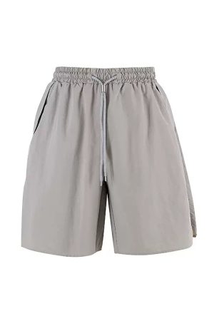 Lightweight Breathable Sports Shorts for Men and Women - Japanese City Boy Embroidery, Loose Fit Five-Point Beach Pants, Summer Essentials
