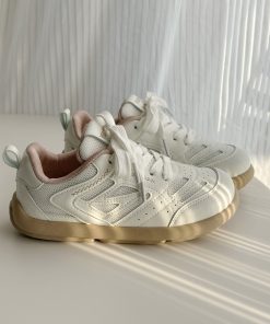 Lightweight Breathable White Casual Sneakers for Women - Soft Sole Non-Slip Versatile Spring 2025 Fashion Footwear