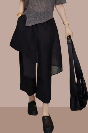 Lightweight Casual Pants for Women, Chic Skirt Pants with Mature Temperament, Stylish for Petite Sizes, Summer 2025 Fashion