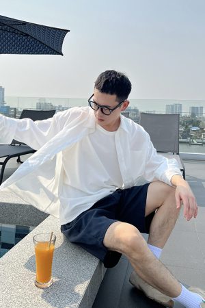 Lightweight Cotton-Linen Sun Protection Shirt Jacket for Men â€“ Breathable Casual Summer Layering Essential