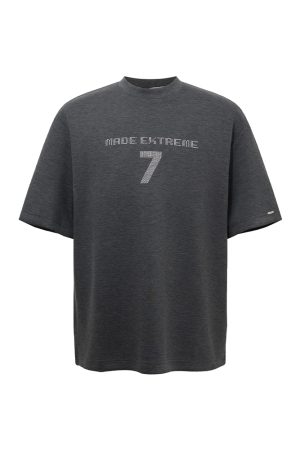 Lightweight Digital 7 Print Short Sleeve T-Shirt for Summer - Versatile Cool Tee for Casual Wear