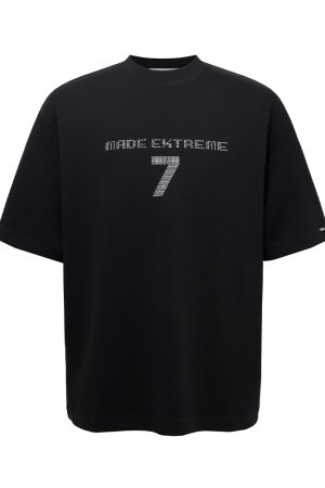 Lightweight Digital 7 Print Short Sleeve T-Shirt for Summer - Versatile Cool Tee for Casual Wear