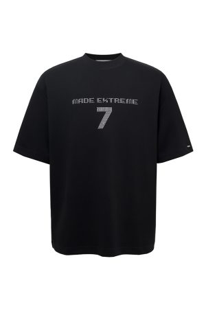 Lightweight Digital 7 Print Short Sleeve T-Shirt for Summer - Versatile Cool Tee for Casual Wear