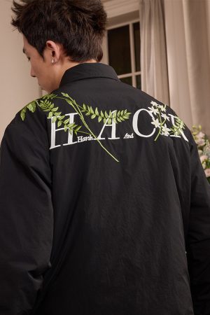 Lightweight Floral Embroidery Cardigan Jacket with Minimalist Collar - Stylish Layering Piece for 90s and Y2K Fashion Enthusiasts