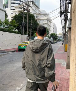 Lightweight Hooded Sun Protection Jacket for Boys - Casual Green Ultra-Thin Outdoor Climbing Coat