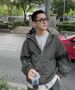 Lightweight Hooded Sun Protection Jacket for Boys - Casual Green Ultra-Thin Outdoor Climbing Coat