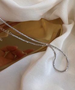Lightweight Luxury Choker Necklace for Women - High-End Pure Silver Short Design, Unique Korean Style 2025 Fashion Accessory