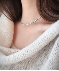Lightweight Luxury Choker Necklace for Women - High-End Pure Silver Short Design, Unique Korean Style 2025 Fashion Accessory