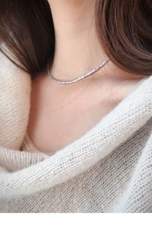 Lightweight Luxury Choker Necklace for Women - High-End Pure Silver Short Design, Unique Korean Style 2025 Fashion Accessory